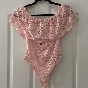 NWT forever21 off the shoulder lace bodysuit S